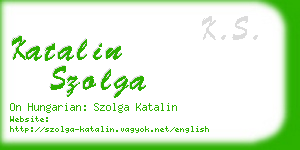 katalin szolga business card